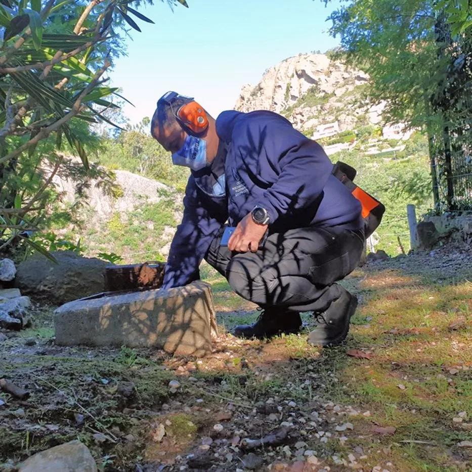 Recherche acoustique de fuite avec capteur piézo sur vanne